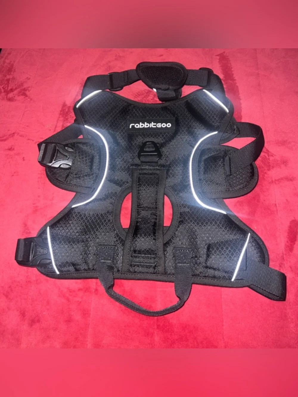 Rabbitgoo No Flaring Dog Harness Reflective Black  - Size Medium  BRAND NEW.